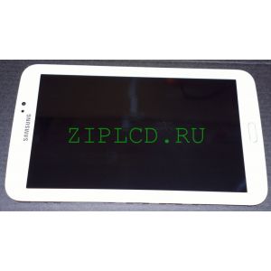 Дисплей (lcd) Б/У в сборе с сенсорным стеклом (тачскрином) и передней панелью (White) для Samsung SM-T310 GALAXY Tab